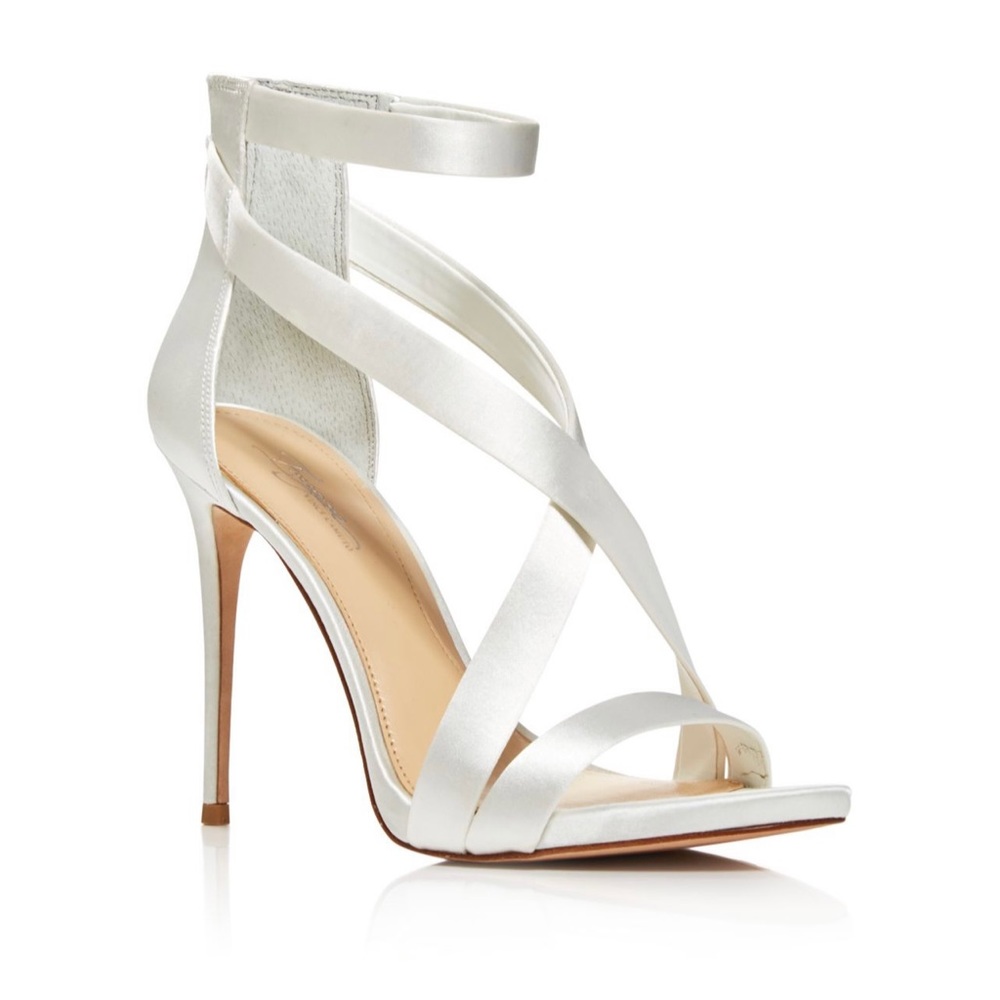 Imagine Vince Camuto Devin Satin High Heels Ankle Strap Sandler